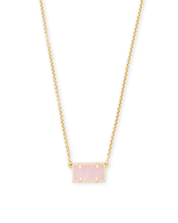 Kendra Scott Necklace In Rose Quartz 202//252